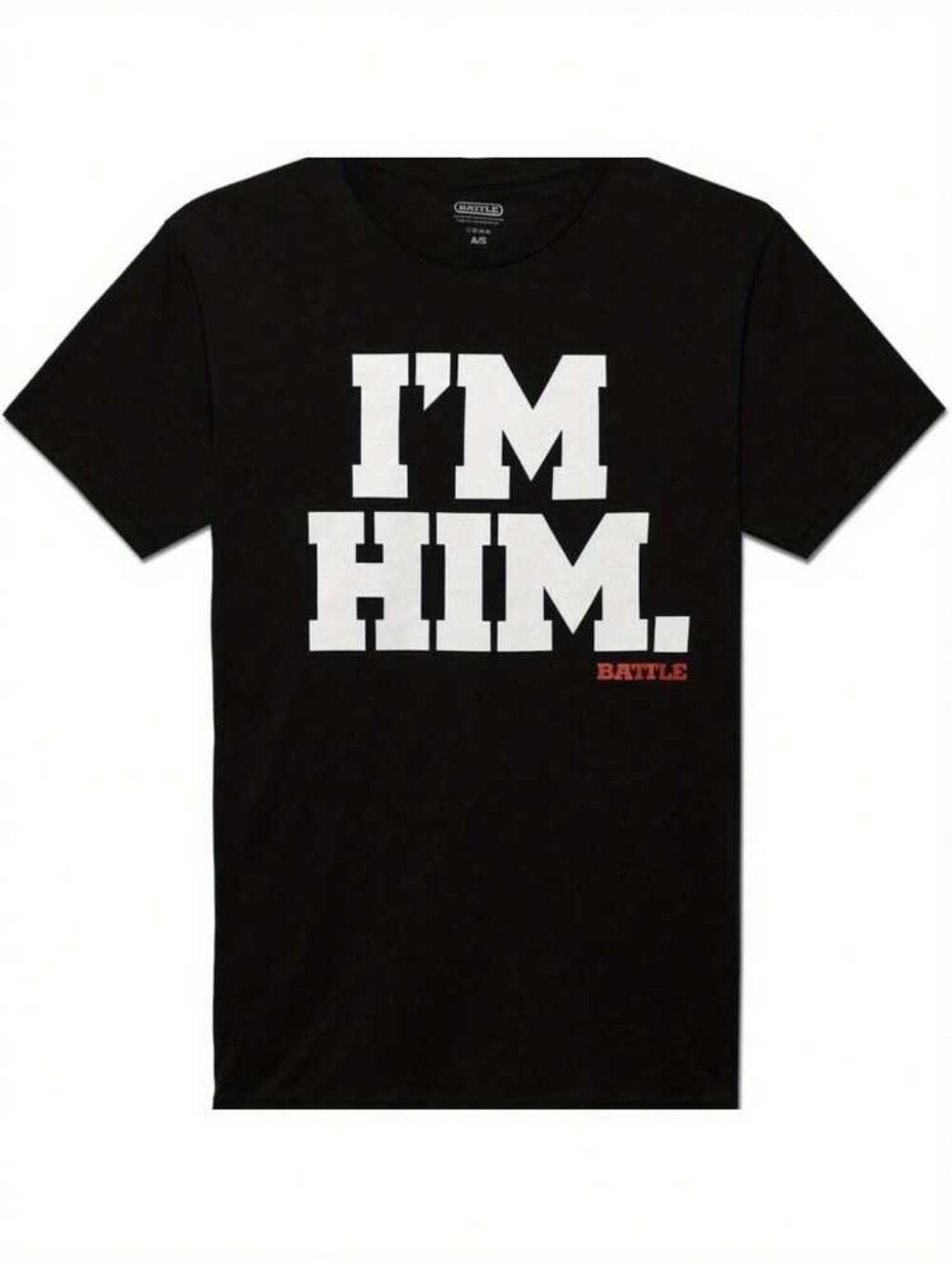 Men's Black Graphic 'I'M HIM.' Short Sleeve Tee